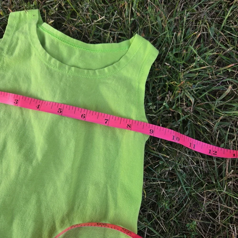 June & January Lime Green Cotton Basic‎ Minimalist Romper Jumpsuit 6-12 Months